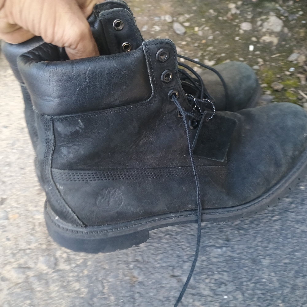 Black Timberland Boots Size 10.5 Pre-owned - Picture 13 of 14